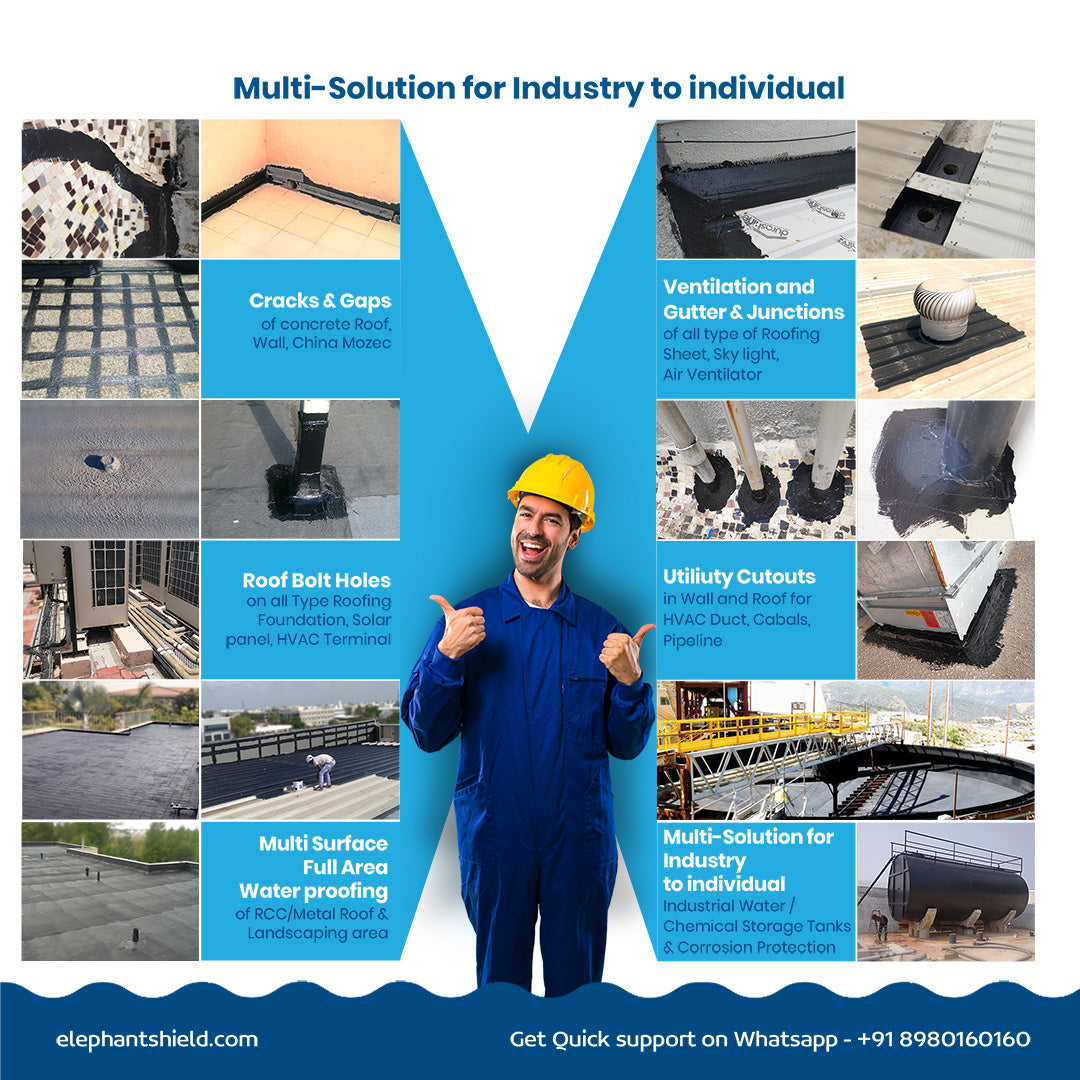 Multi Surface Waterproofing Product. Terrace, Roof, RCC, Bathroom, Bolt Joints and more